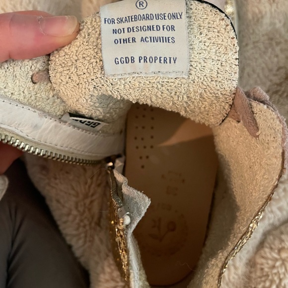 Golden Goose x Bonpoint Hi-Star Glitter Trainer/Sneaker; size 38 made in Italy - Picture 5 of 7